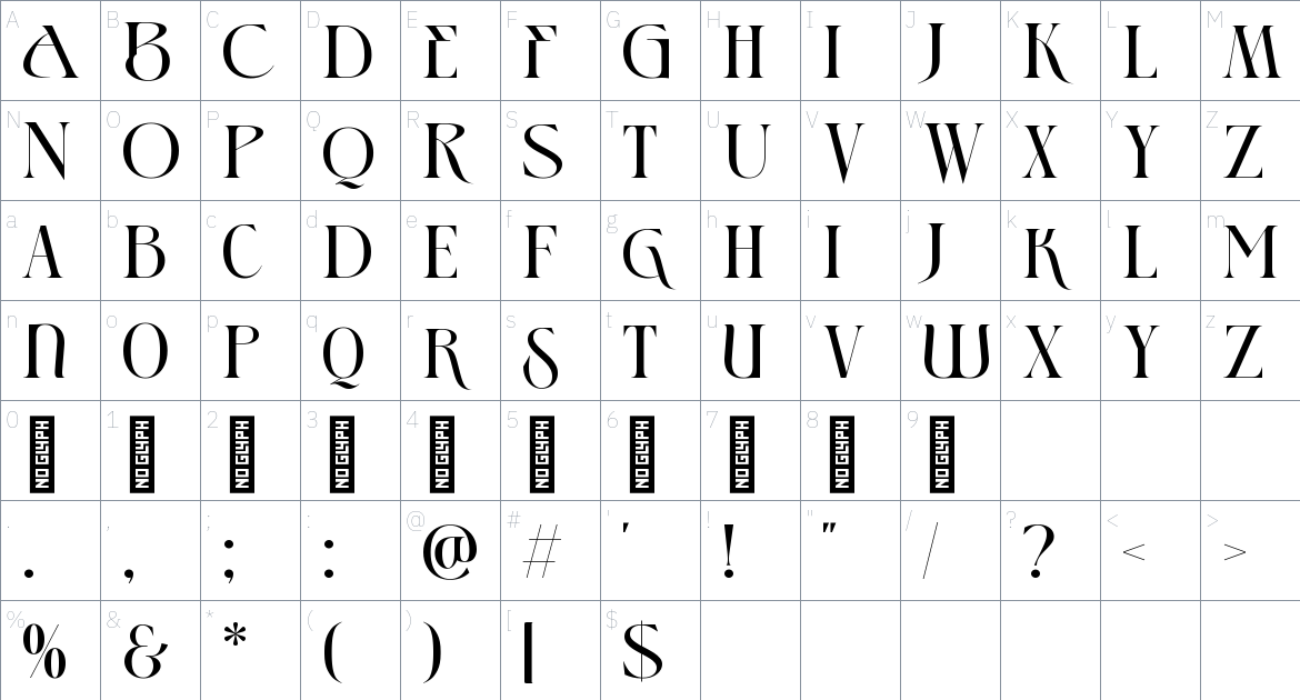 Fragor Font font Character Map