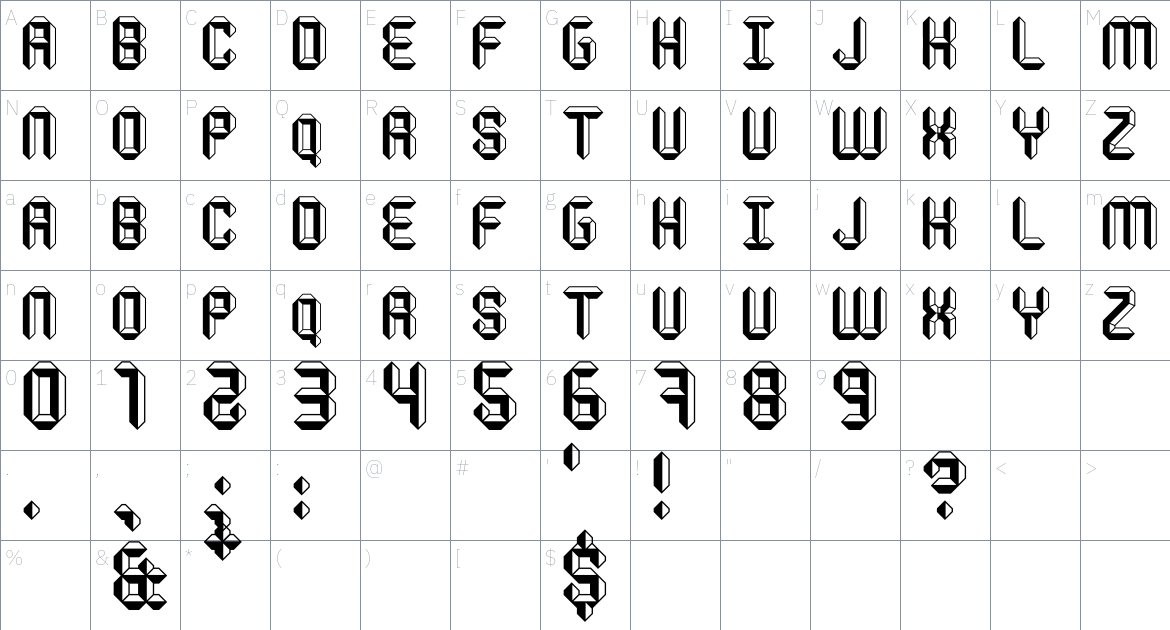 Supremacy Font font Character Map