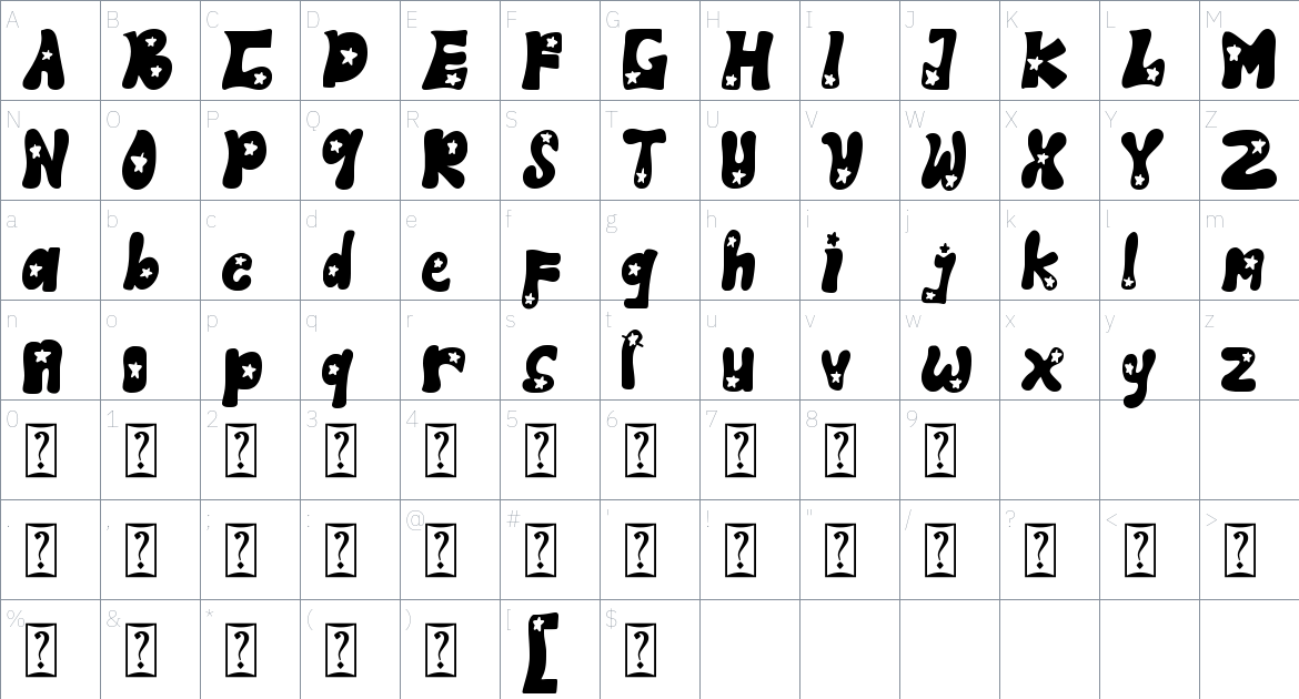 Military Agent font Character Map