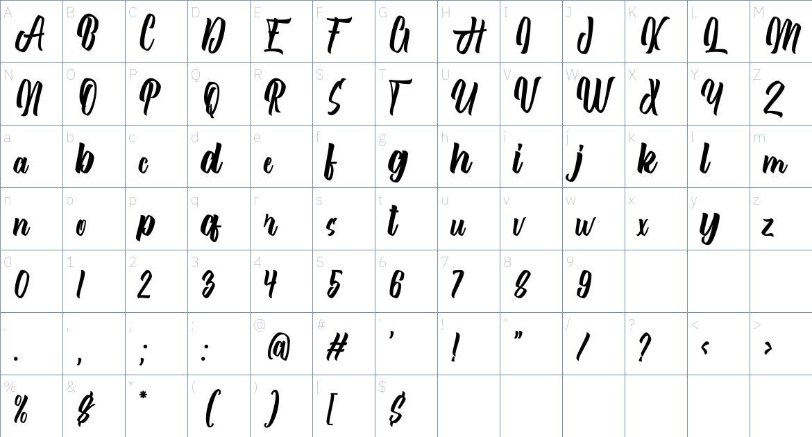 After Breaking Font font Character Map