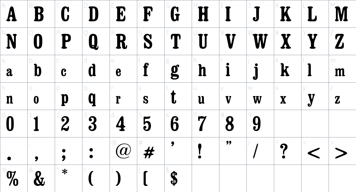 Dosmilcatorce Font font Character Map