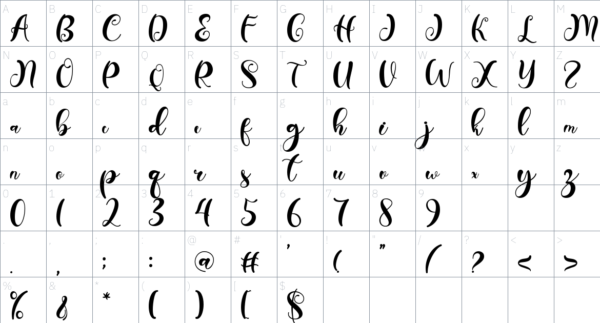 Christmas Smile Font font Character Map