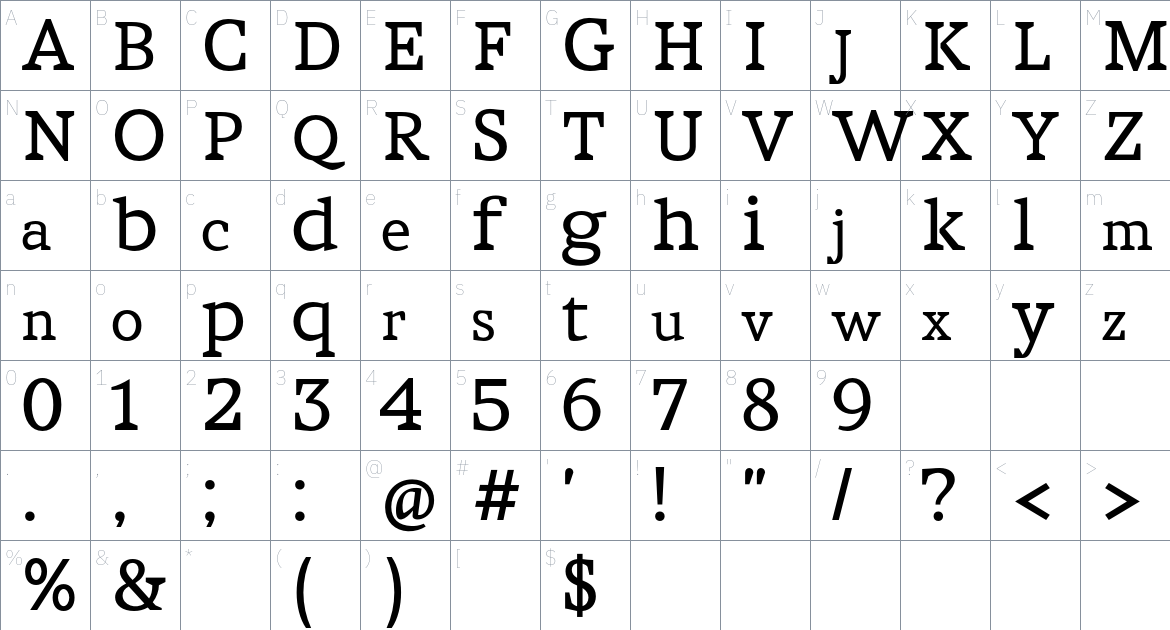 Letov Font font Character Map