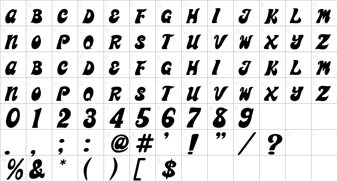 Lexico Font font Character Map