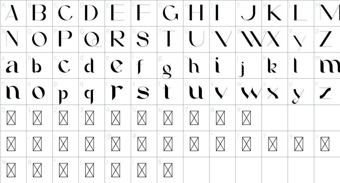 Agoka Font font Character Map