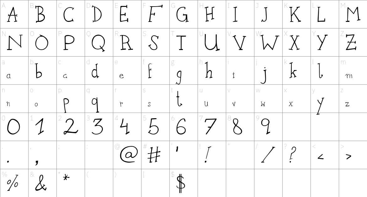 Litzbitz Font font Character Map