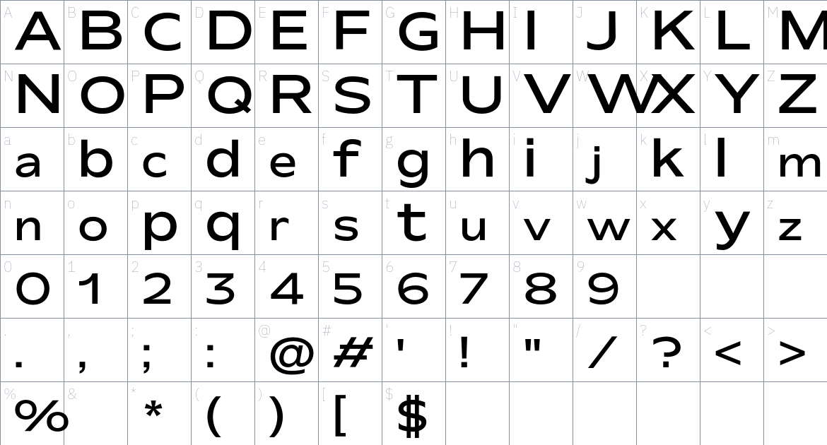 Mattone Font font Character Map