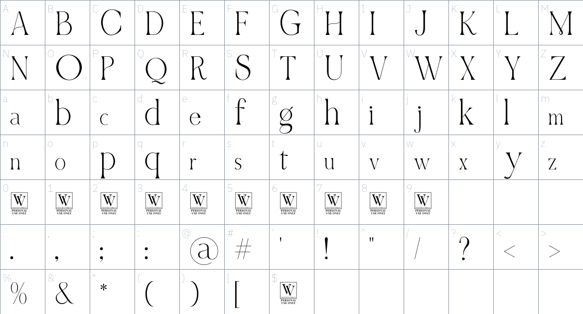 Qellia Font font Character Map