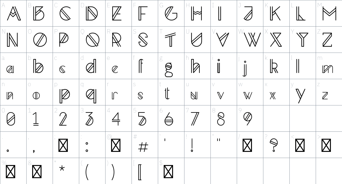 Mad Squire Font font Character Map