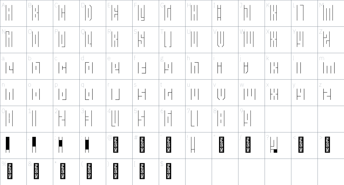 Amari Font 31/100 font Character Map