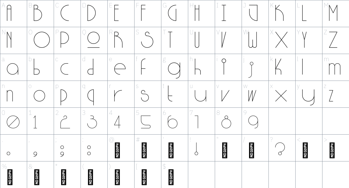 Amari Font 30/100 font Character Map