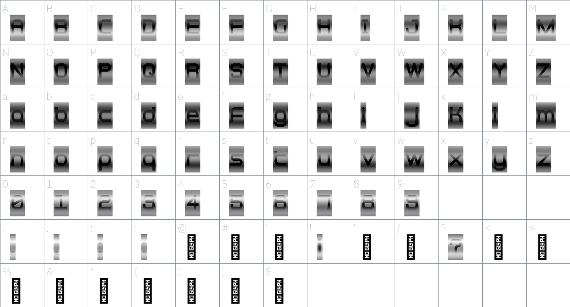 Amari Font 29/100 font Character Map