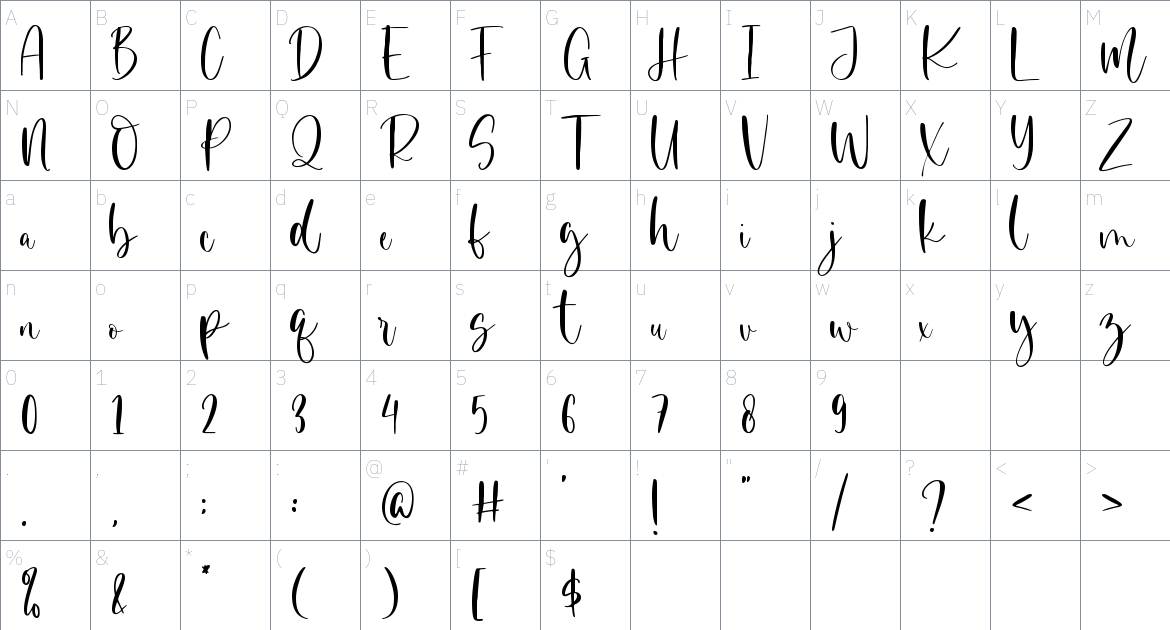 Magistone Font font Character Map