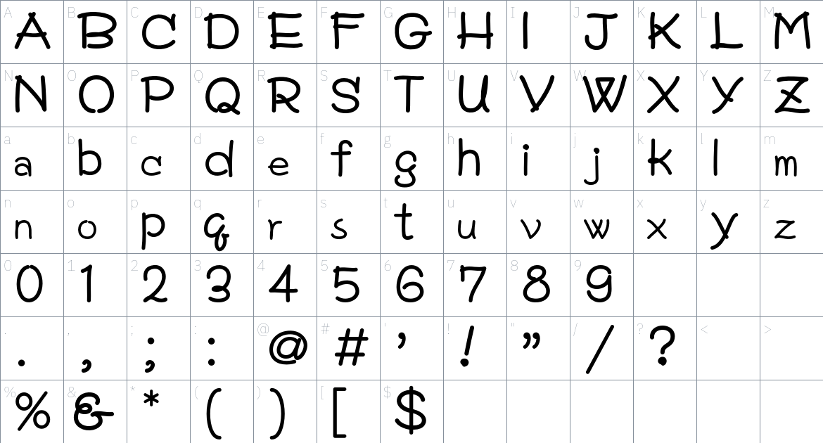 Maccoy Font font Character Map