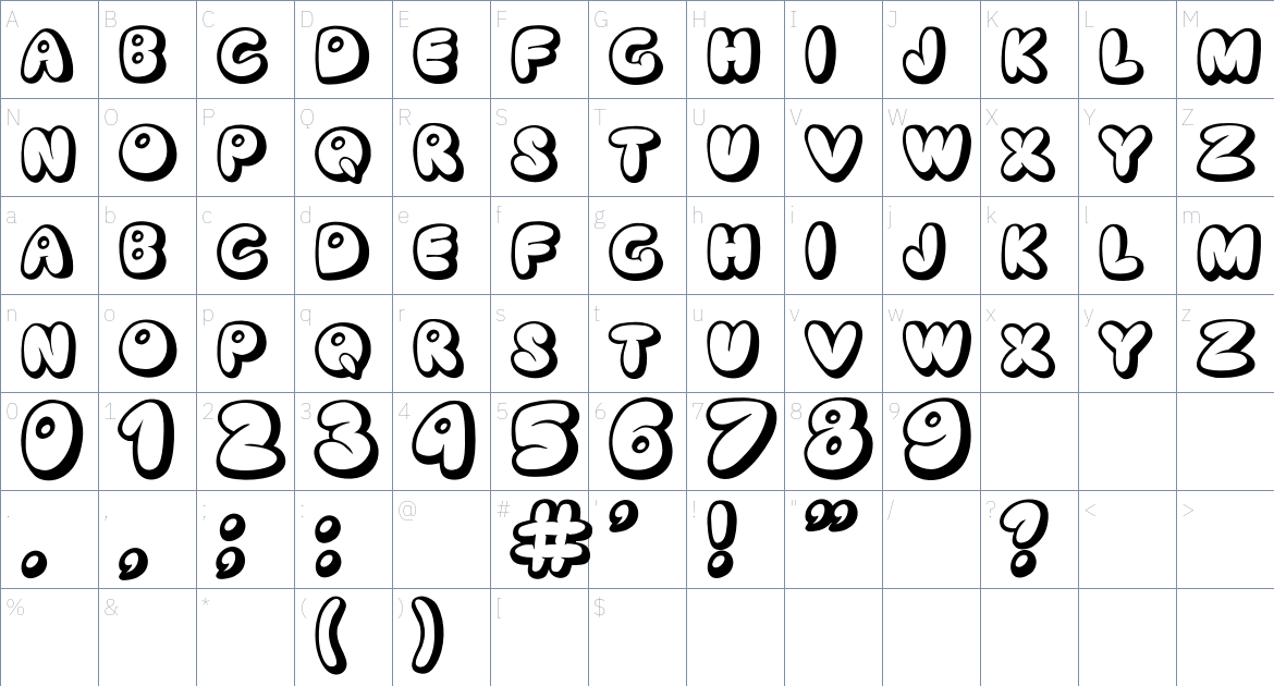 Soffiti Font font Character Map