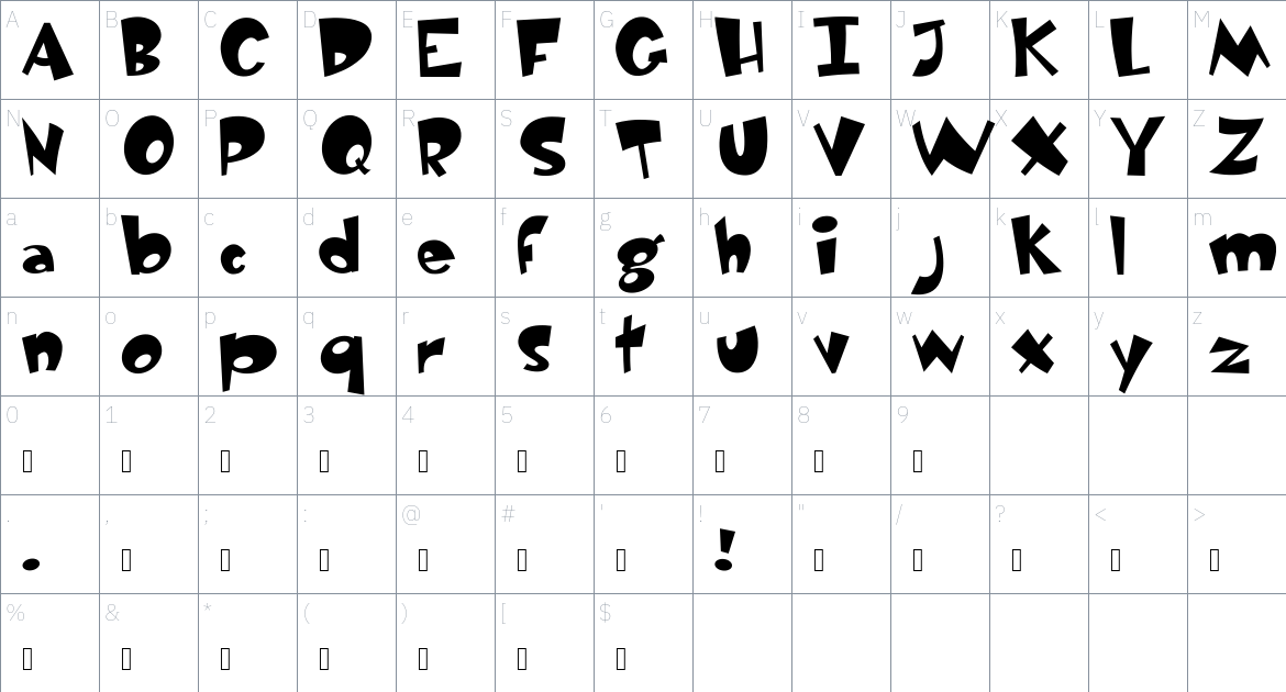 Dogtective Font font Character Map