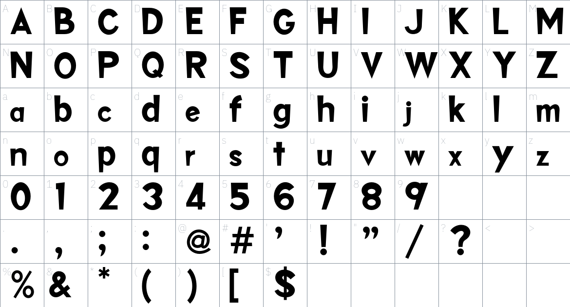 Makertone Font font Character Map