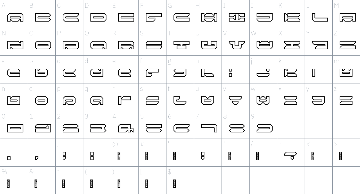 Amari Font 28/100 font Character Map