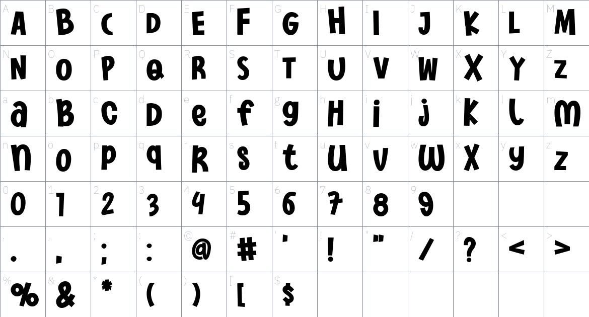 Bestoom Font font Character Map