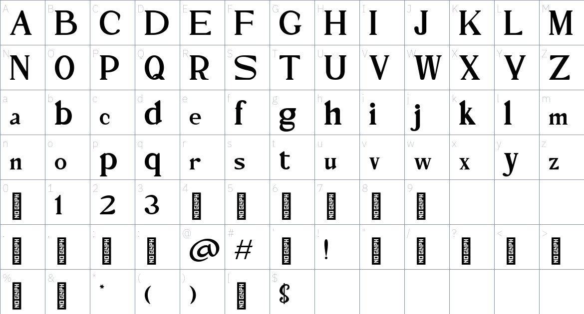 Velvet Whisper font Character Map