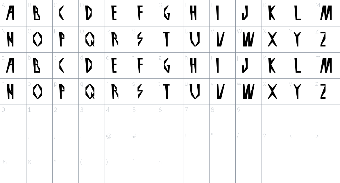 Books of War Font font Character Map