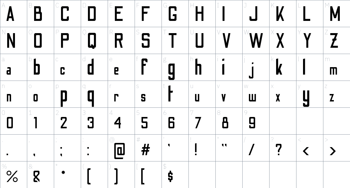 Odibee Sans Font font Character Map