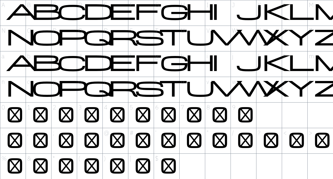 Grammastile Font font Character Map