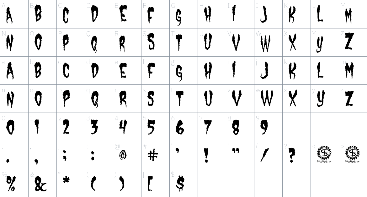 Castle Dracustein Font font Character Map