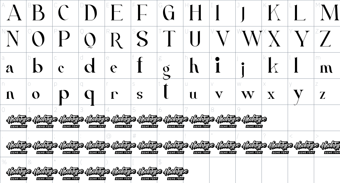 Klaudie Nikol font Character Map