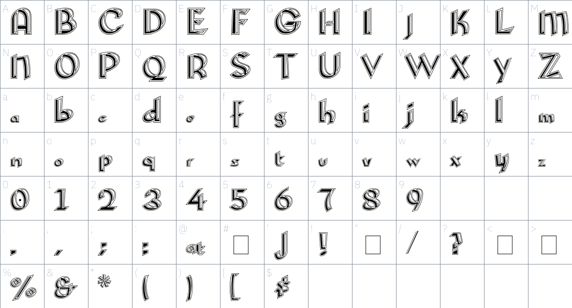 Porcini Font font Character Map