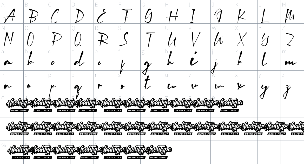 Randall Henry font Character Map