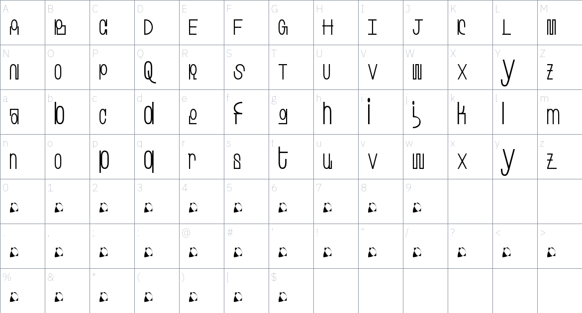 Granturismo Font font Character Map