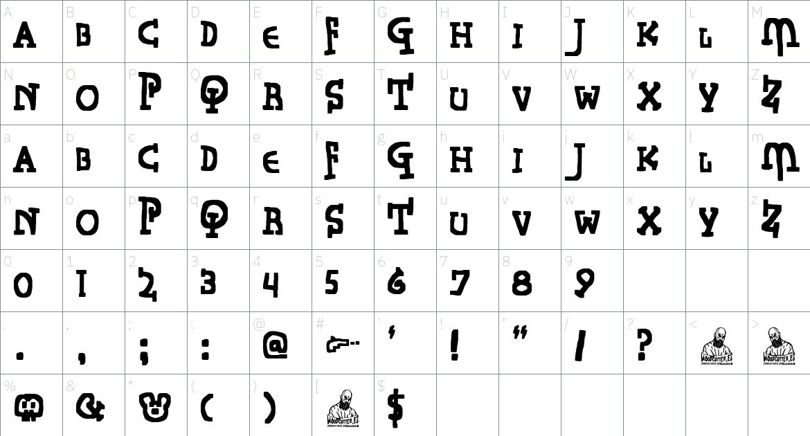 Kids Are The Future font Character Map