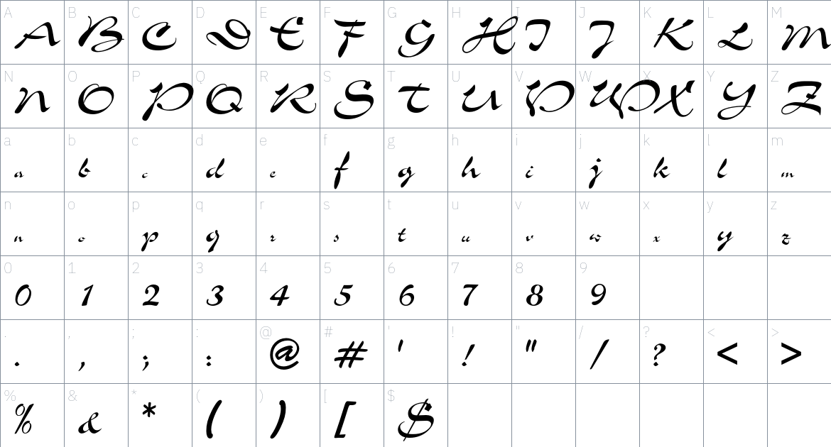 Slogantype Font font Character Map