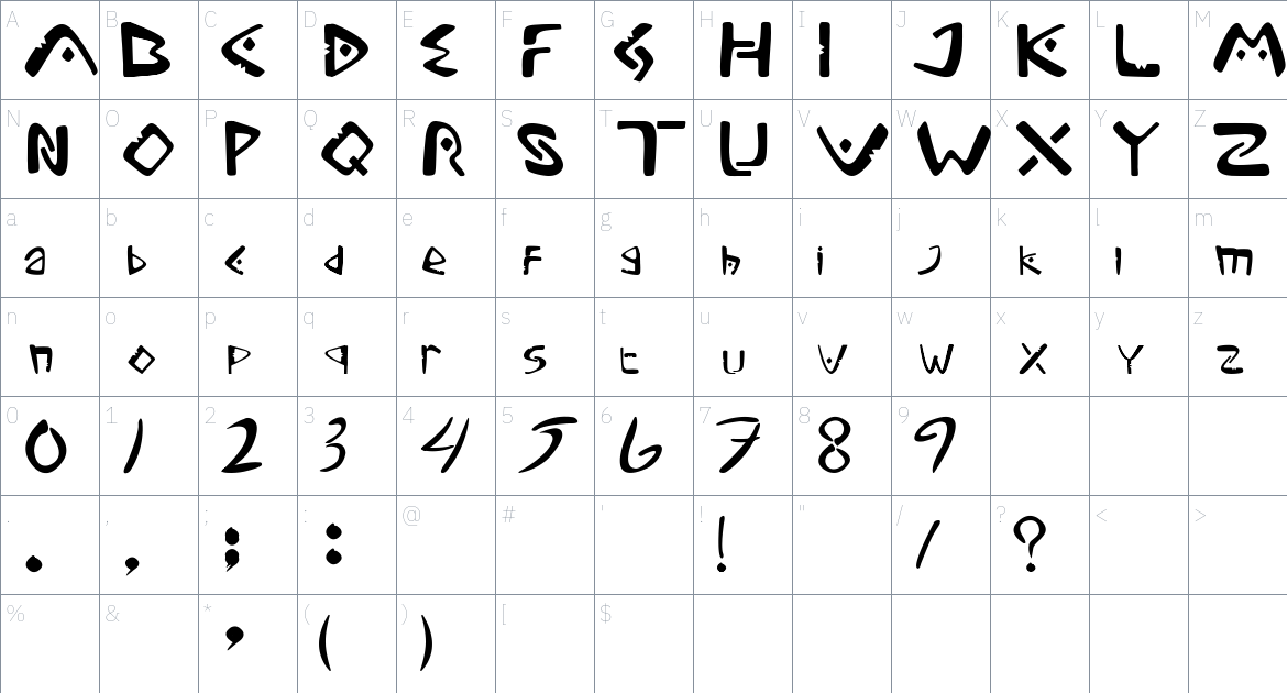 Massiri Font font Character Map