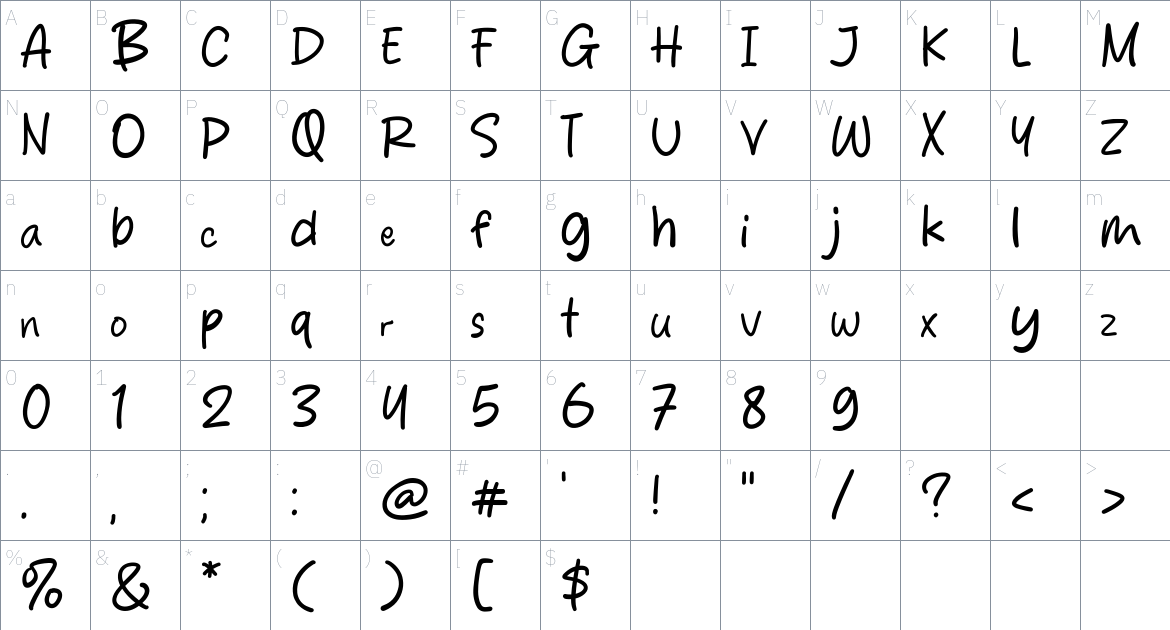 Buydog Font font Character Map